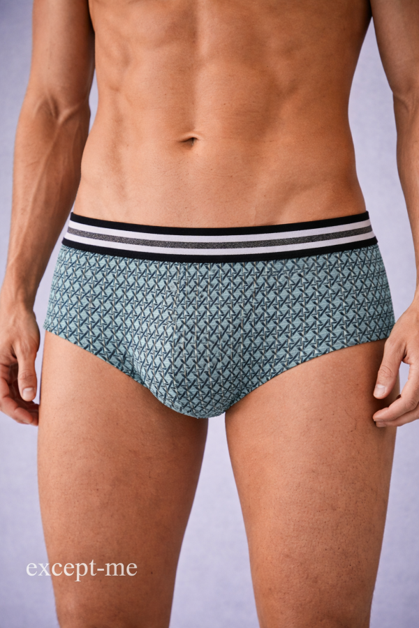 Slip de Bain cannage noir et turquoise,ceinture noire rayée blanc et argent double usage